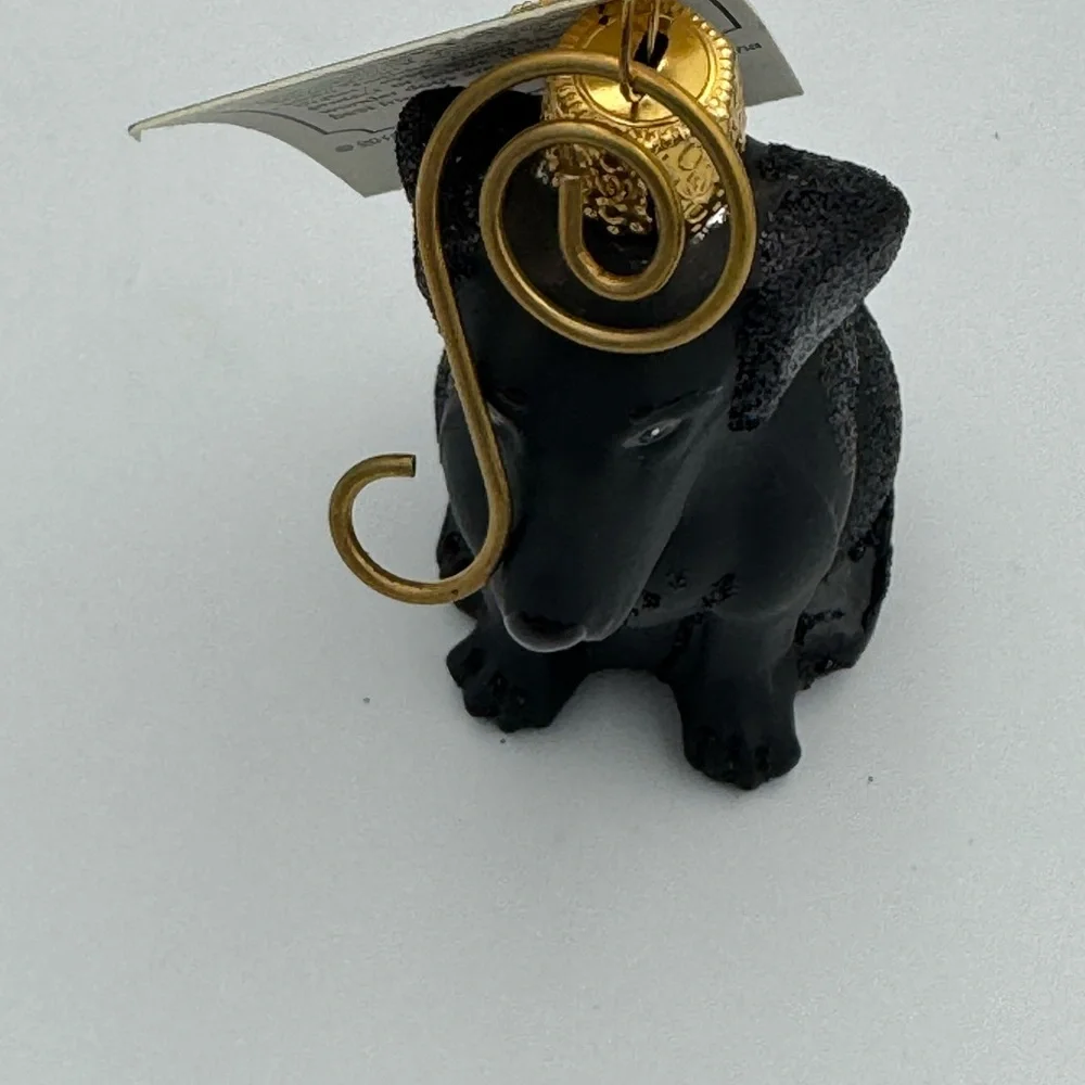 Old World Christmas BLACK LABRADOR Glass Ornament With Box‎ NEW